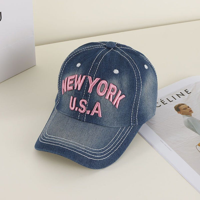 Wholesale Cowboy hat, casual duckbill hat, sun visor hat, embroidered letter versatile hat