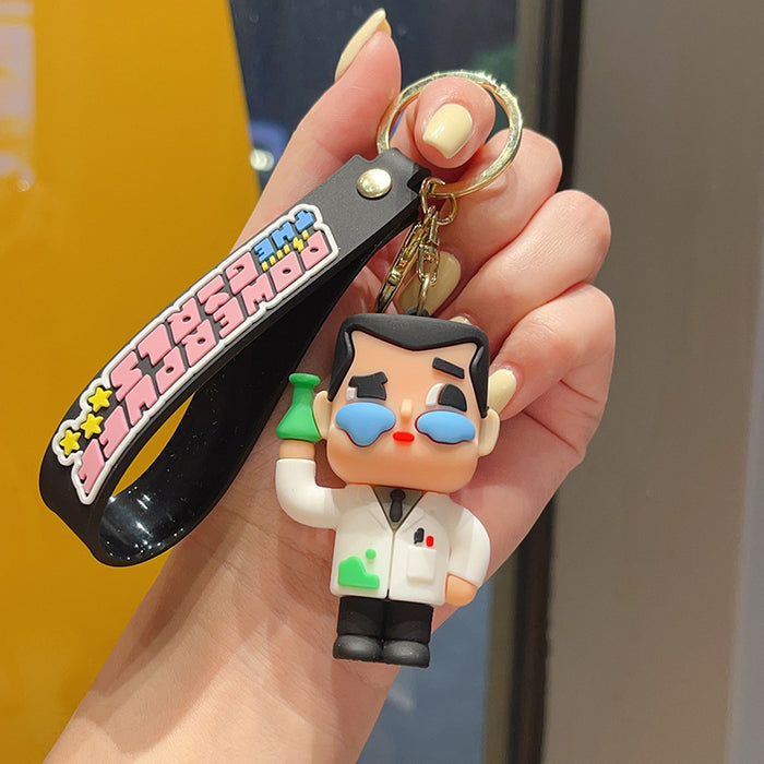 Wholesale  Cartoon Girl Bag Pendant Car Keychain Doll