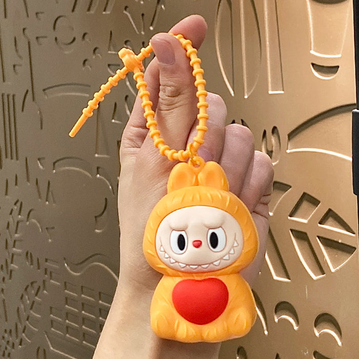 Wholesale Plush plush cloth love key chain schoolbag car key chain