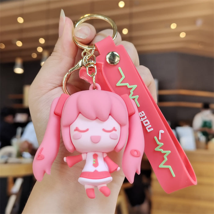 Wholesale Cartoon Silicone Doll Keychain JDC-KC-ZhuoRan037