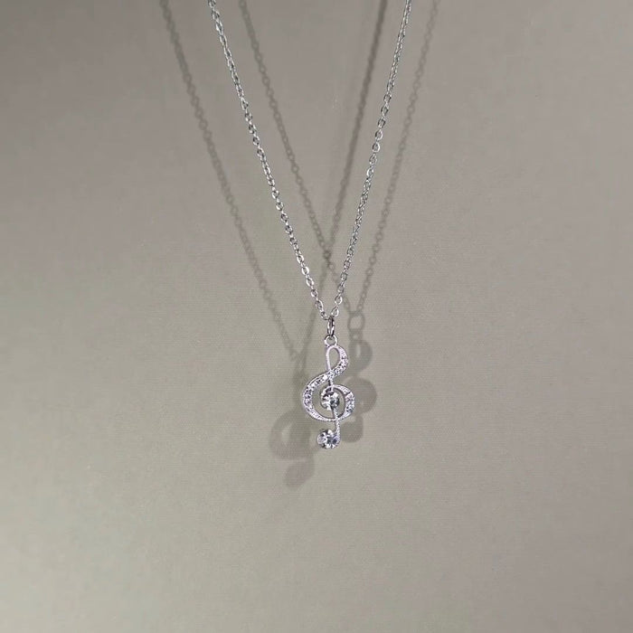 Wholesale  jewelry diamond note necklace creative diamond clavicle chain jewelry
