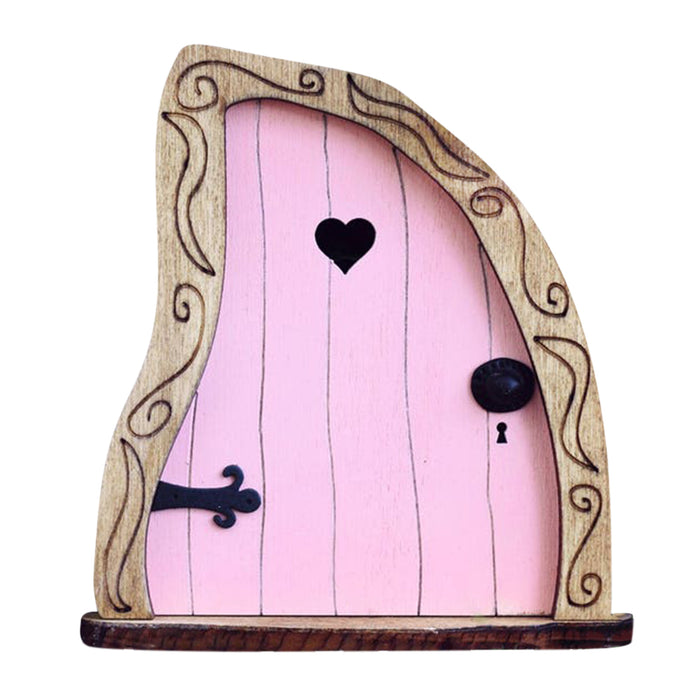 Wholesale  Fairy Gate Door Courtyard Wooden Tree Decoration Wooden Ornament