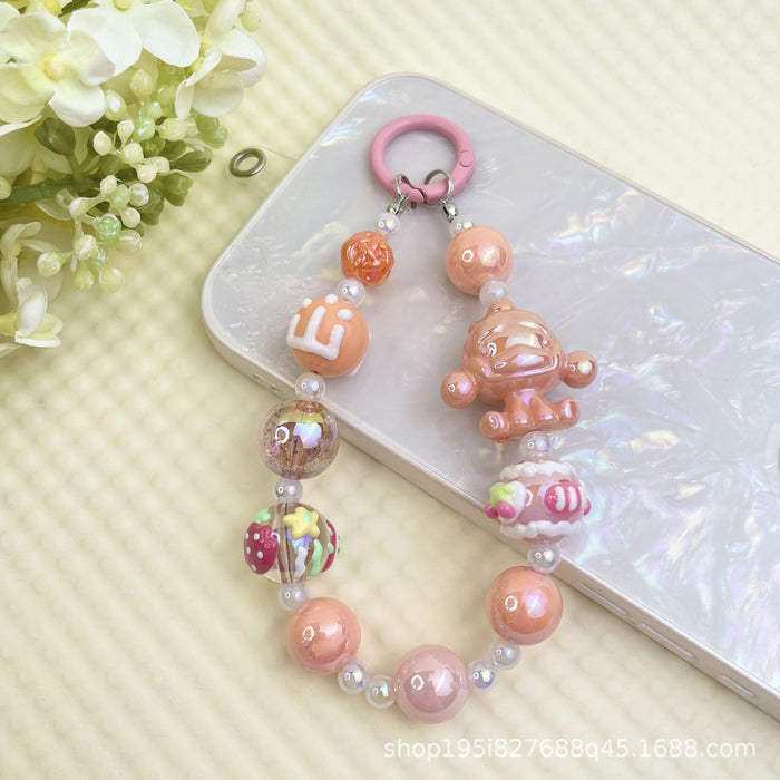 Wholesale Cartoon windmill hand-painted beads mobile phone chain bag decoration pendant accessories mobile phone chain