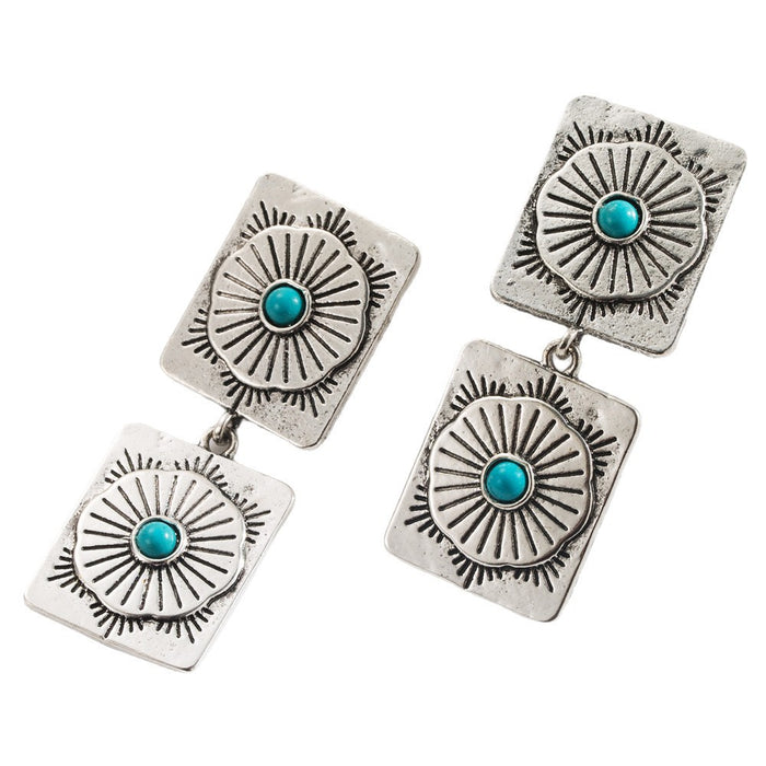 Wholesale Western Style Turquoise Statemente Earrings