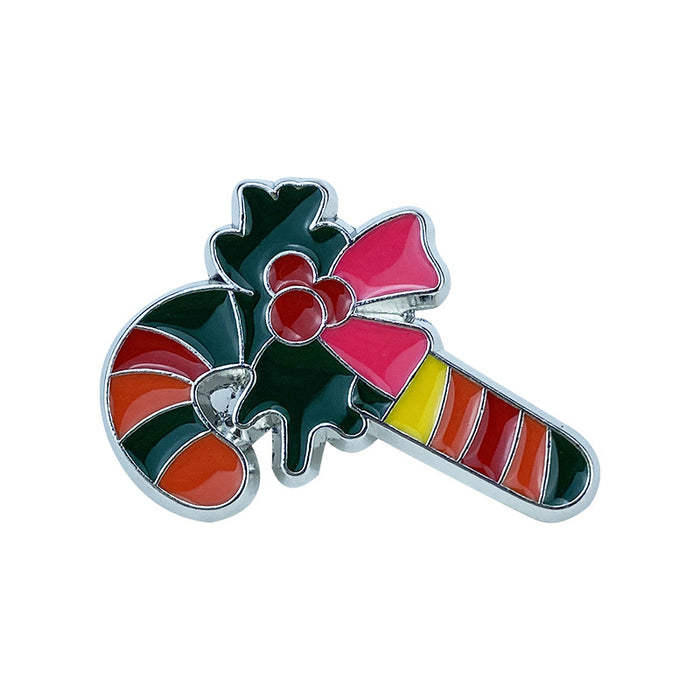 Wholesale Christmas Cartoon Brooch Set Santa Reindeer Tree Bell Zinc Alloy Pins Chic Holiday Party Accessor MOQ≥2y