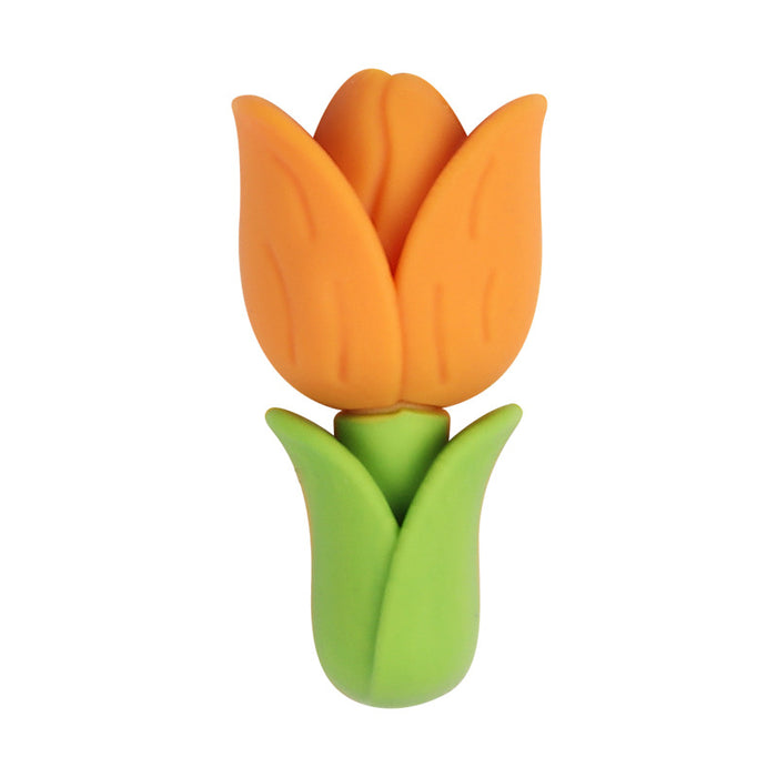 Wholesale 20pcs Flower silicone beads beaded jewelry accessories three-dimensional tulip glue beads