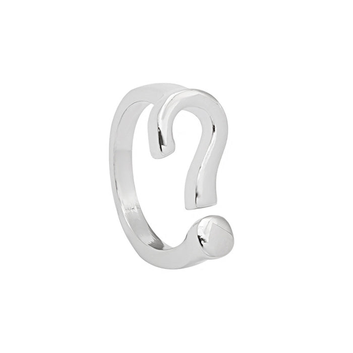 Wholesale Simple Question Mark Alloy Ring JDC-RS-QingH003