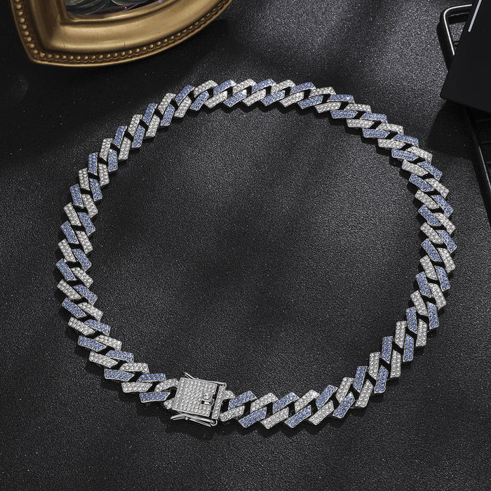 Wholesale Alloy Heavy Industry Full Diamond Cuban Chain Diamond Set Necklace