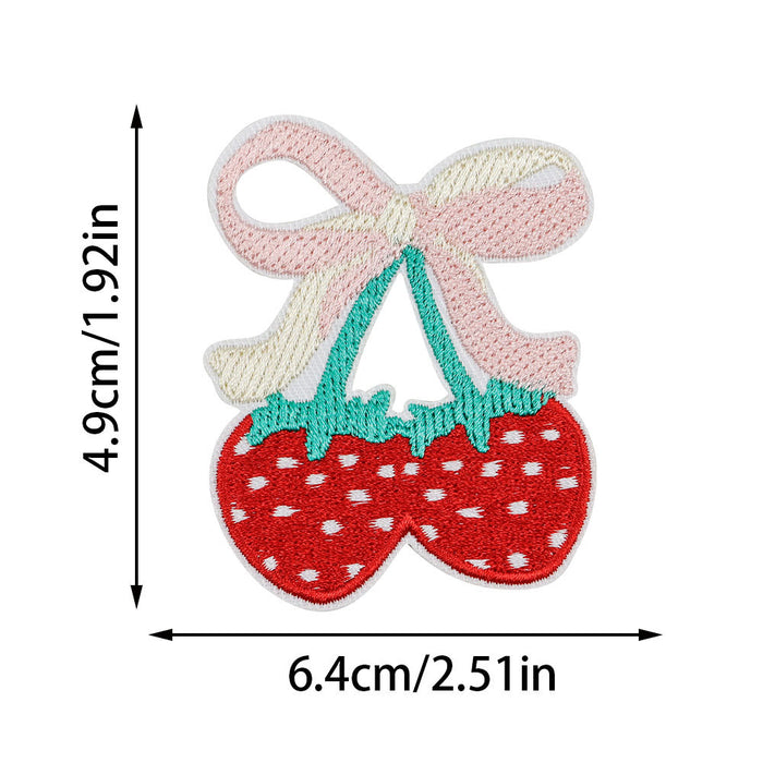 Wholesale  Cherry Embroidered Cloth DIY Patches