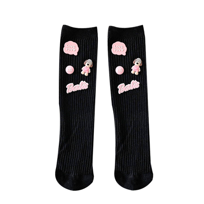 Wholesale White  Pile Socks for Women Dopamine Socks Design Niche Cartoon Sports Mid-Length Socks