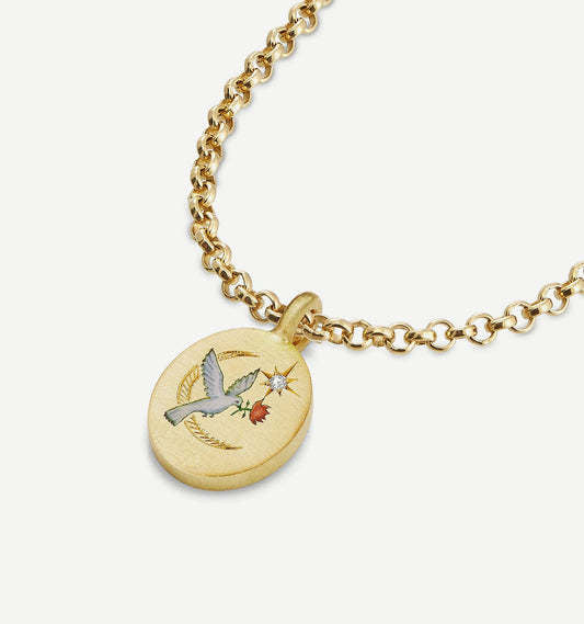 Wholesale Stainless steel painted pendant necklace