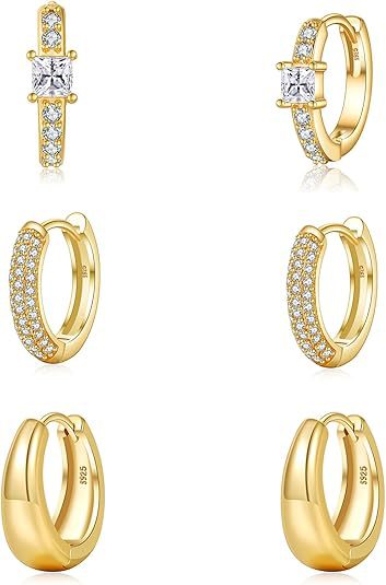 Wholesale Popular genuine gold electroplated ear buckle women's 6-piece set earrings fashionable light luxury earrings