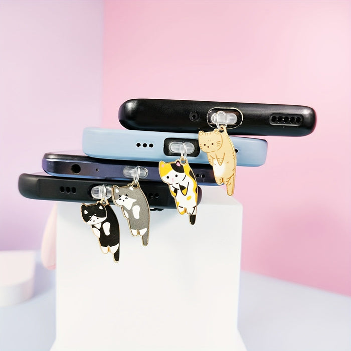 Wholesale Cute printed kitten Mobile Phone Stands charm