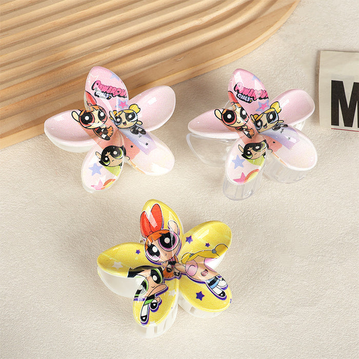 Wholesale Cartoon Frangipani Print Hair Clips