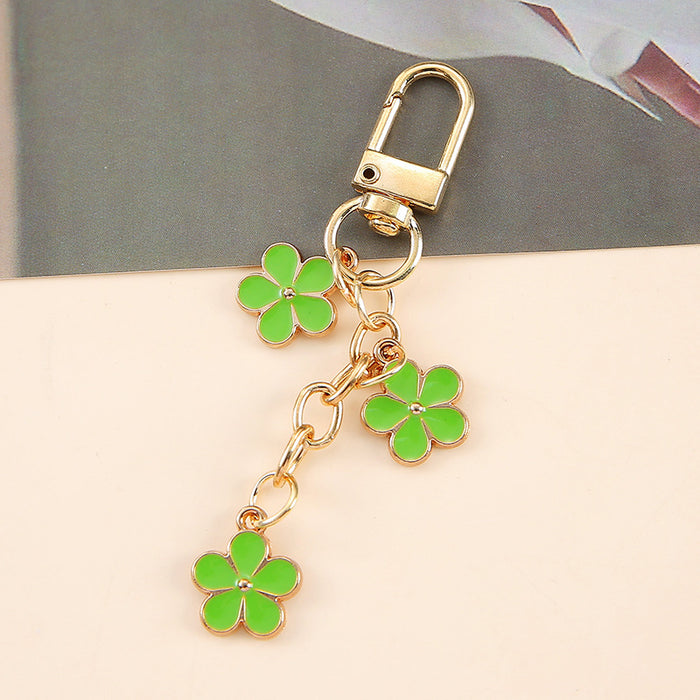 Wholesale flower keychain creative bag pendant for girlfriends fresh small gifts