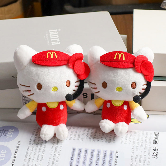 Wholesale Schoolbag Pendant Doll Cute  Cat Plush Doll Pendant Keychain