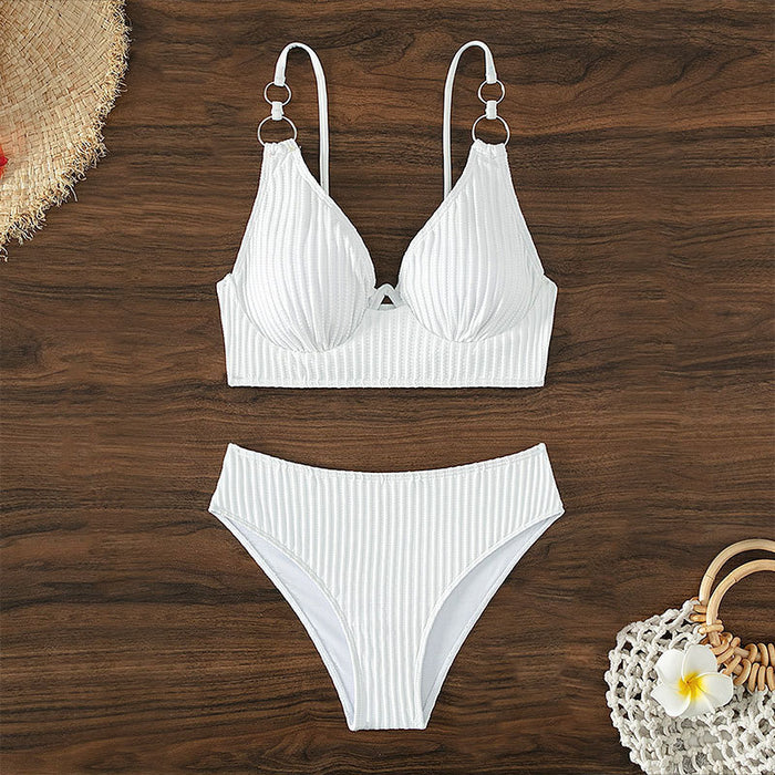 Wholesale Polyester Solid Color Triangle Cup One-piece Swimsuit JDC-SW-Chengm006