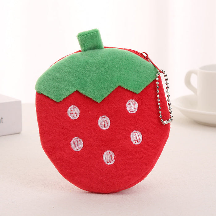 Wholesale Orange Pineapple Fruit Cute Cartoon Plush Coin Purse JDC-WT-SM007