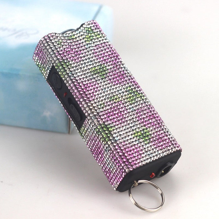 Wholesale Multifunctional Square Diamond Portable Tactical Flashlight Keychain Direct Charging