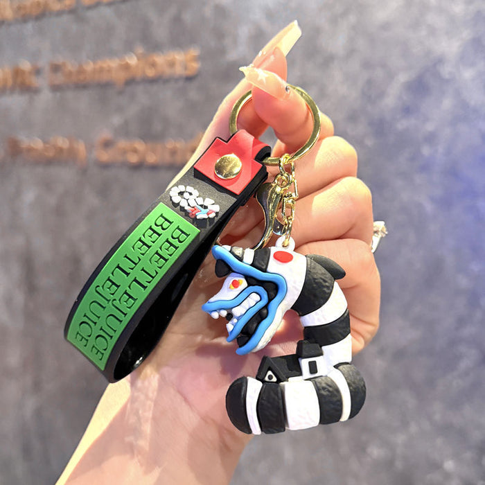 Wholesale 3pcs Cartoon Silicone Keychain Pendant Decorative Bag Charm