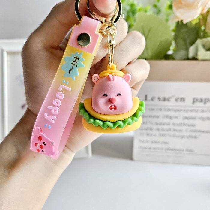 Wholesale Silicone Cartoon Doll Keychain JDC-KC-MingT096