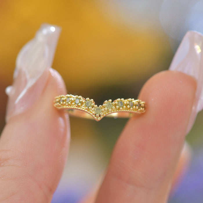 Wholesale Light Luxury Original Design Zircon Purple Zircon Ring Set with Adjustable Opening