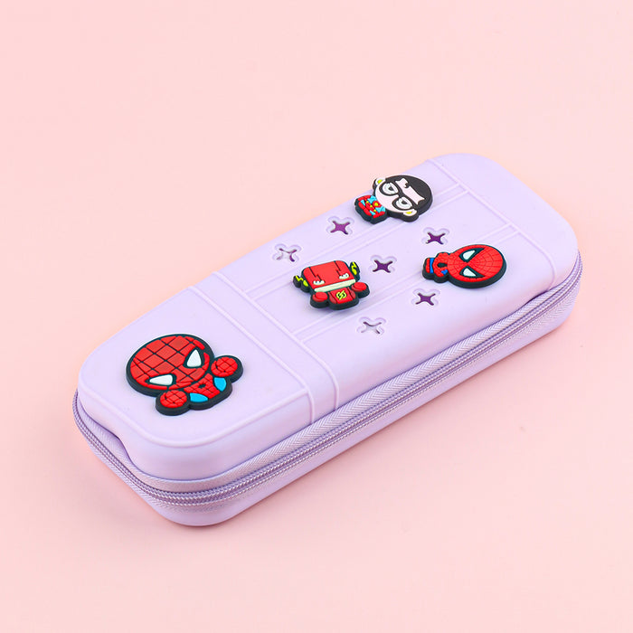 Wholesale Cute Cartoon Silicone Pencil Case DIY Creative Students Stationery Organizer Bag MOQ≥10