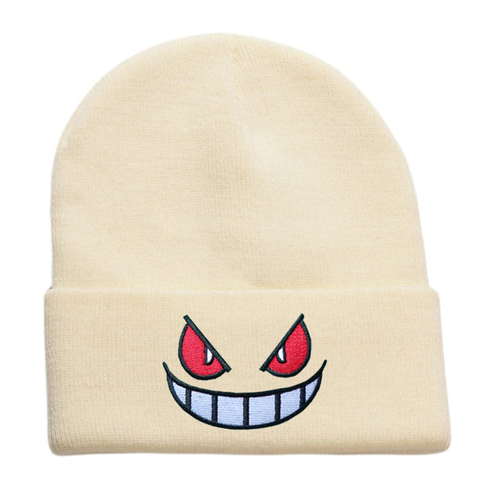 Wholesale Cartoon Acrylic Embroidery Autumn and Winter Wool Knitted Hat JDC-FH-Shengn001