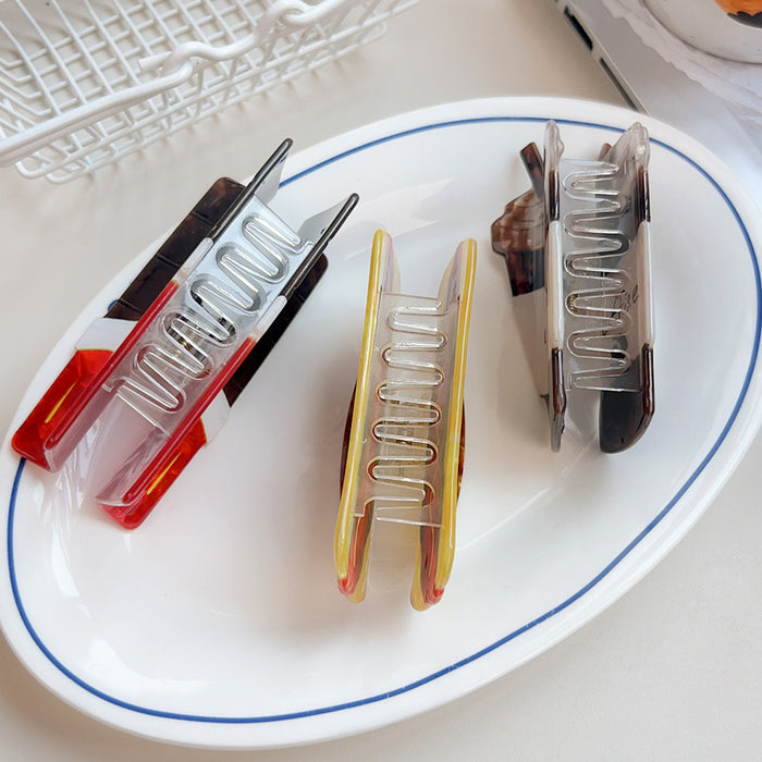 Wholesale Hot Dog Acrylic Hair Claw Clip Large Size Fashion Hair Accessory