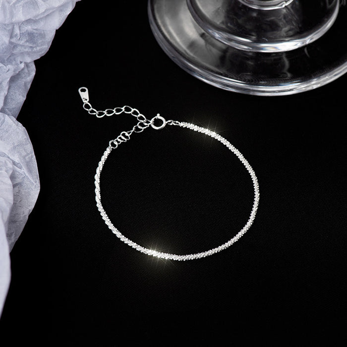 Wholesale Silver Plain Circle Starry Sky Bracelet, Small and Exquisite Handmade Jewelry