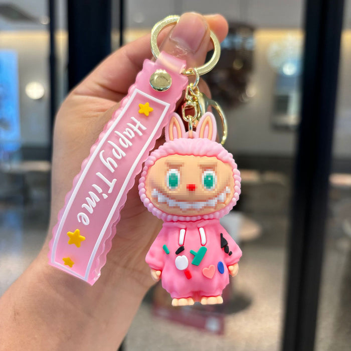 Wholesale Cartoon pajamas little sheep keychain doll pendant car key chain exquisite small pendant