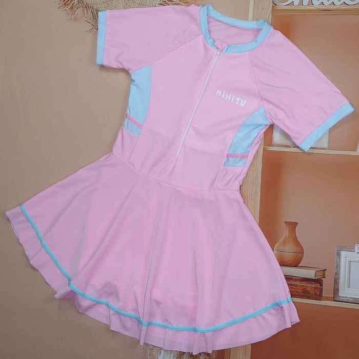 Wholesale Swimsuit one-piece skirt style sun protection swimsuit new hot spring swimsuit