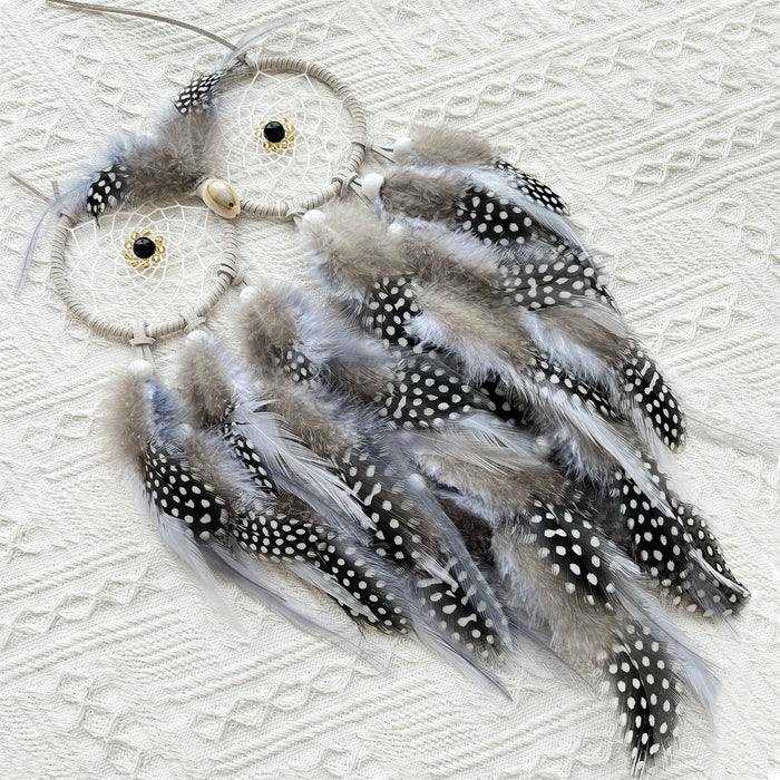 Wholesale Iron Hoop Dreamcatcher with Feathers Owl Design Home Decor Pendant MOQ≥2