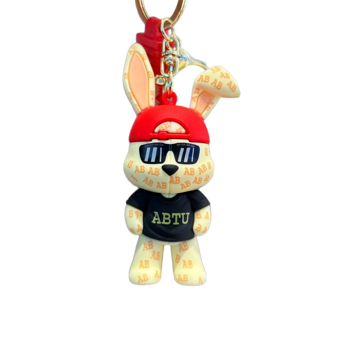 Wholesale  Letter Cool Rabbit Keychain Pvc Doll Pendant