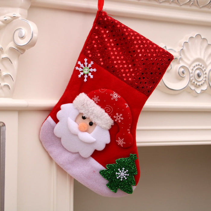 Wholesale Christmas Stockings Christmas Gift Bag Christmas Small Stockings Pendant Christmas Tree Hanging Ornament Bag