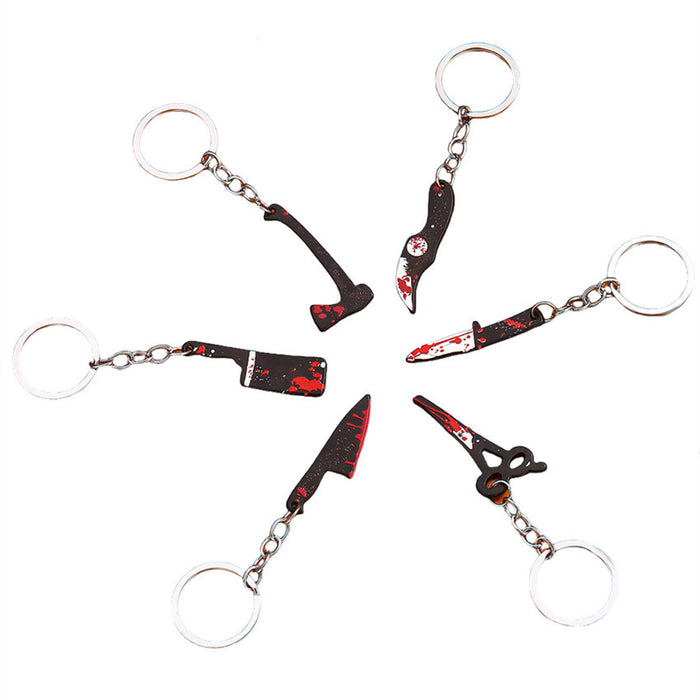 Wholesale  Plastic Horror Tool Keychain Decorative Accessory Gift for Party MOQ:2