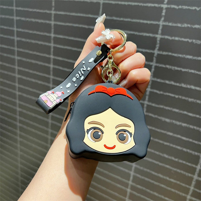 Wholesale Cute cartoon coin purses and keychains for girls in various colors.