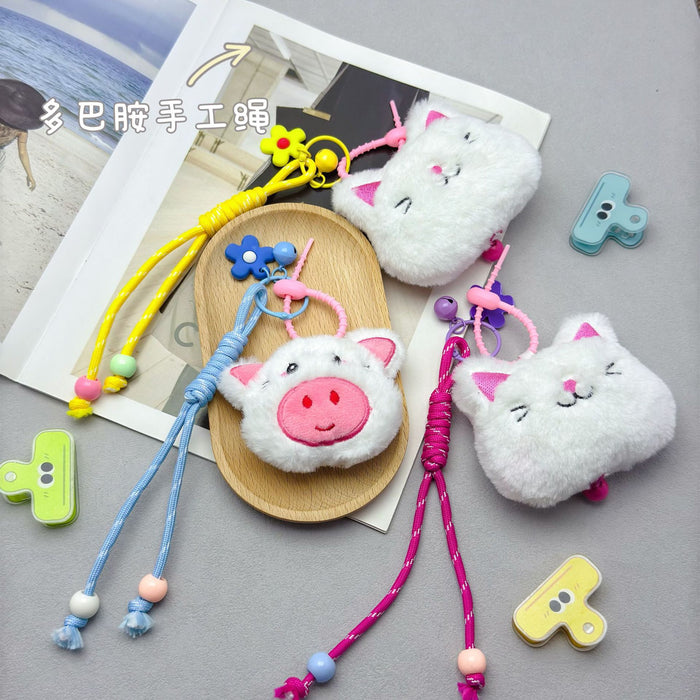 Wholesale Colorful Doll Small Pendant Creative Cartoon Plush Doll Key Pendant Handmade Rope DIY Accessories
