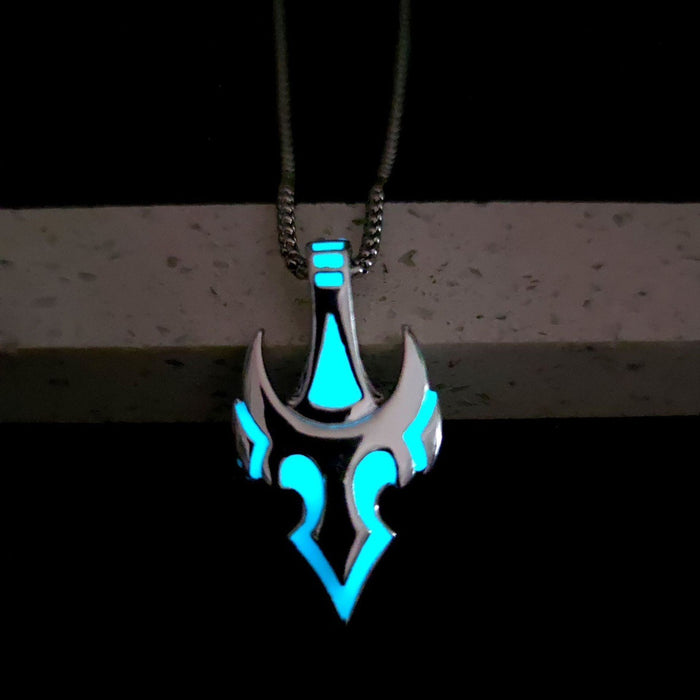 Wholesale Cow Helmet Pendant Luminous Alloy Necklace JDC-NE-DanY009