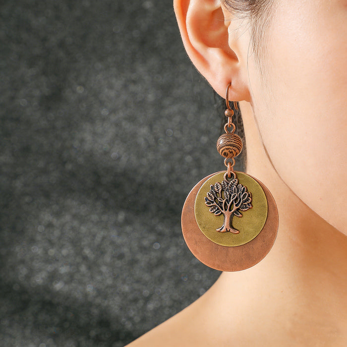 Wholesale Vintage Tree of Life Earring and Necklace Set Bohemian Style MOQ≥2