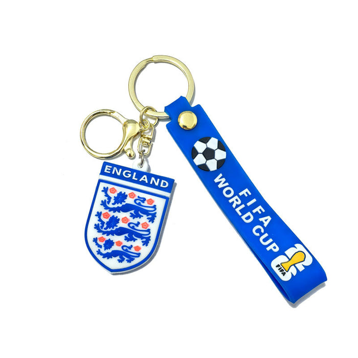 Wholesale 10pcs World Cup National Team Pvc Soft Keychain