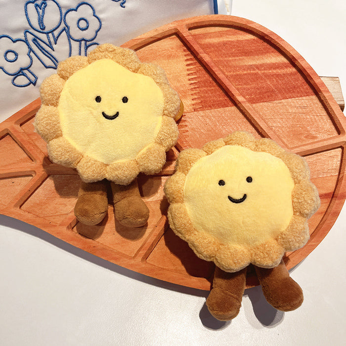 Wholesale Egg Tart Plush Doll Pendant Bread Doll Small Gift Keychain Plush Toy
