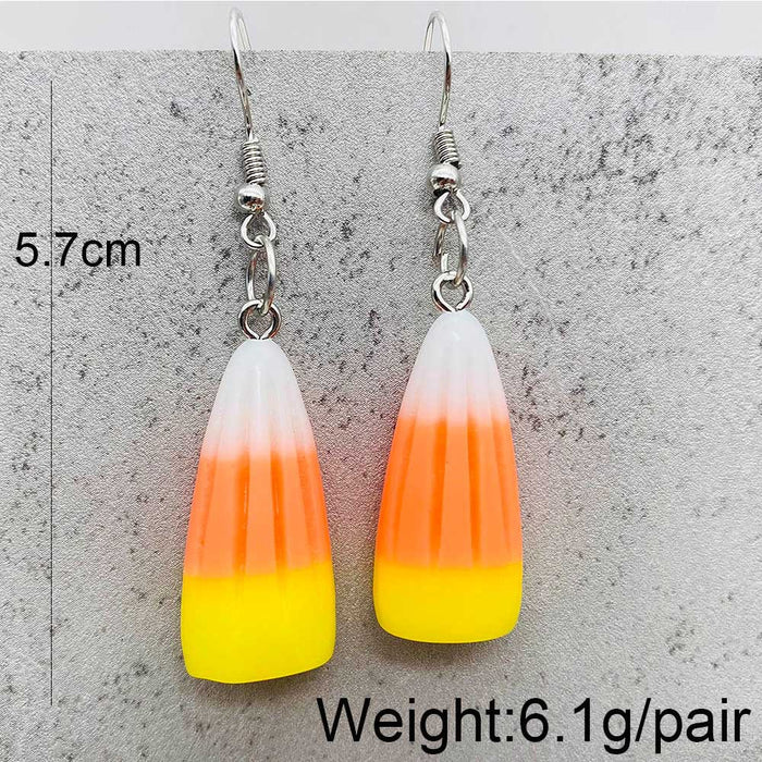 Wholesale Halloween 3D Halloween Candy Corn Acrylic Earrings JDC-ES-YaChen013