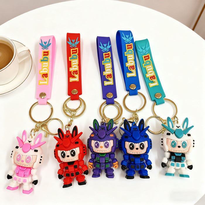 Wholesale Cute buck-toothed cartoon mecha keychains