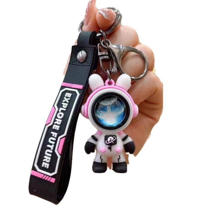 Wholesale Starry Sky Rabbit Astronaut Keychain Key Chain Pendant Couple Bag Pendant Gift