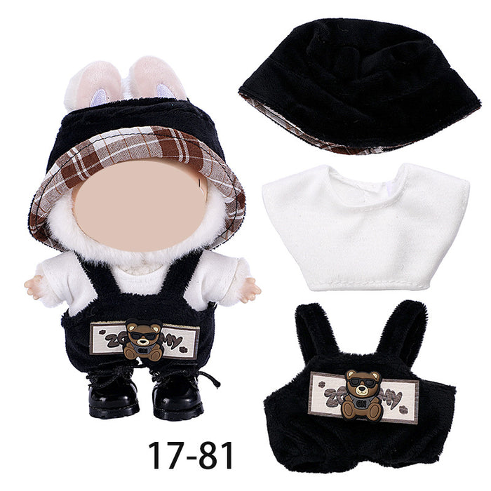 Wholesale Only Clothes Character Pattern Overalls Set doll clothes