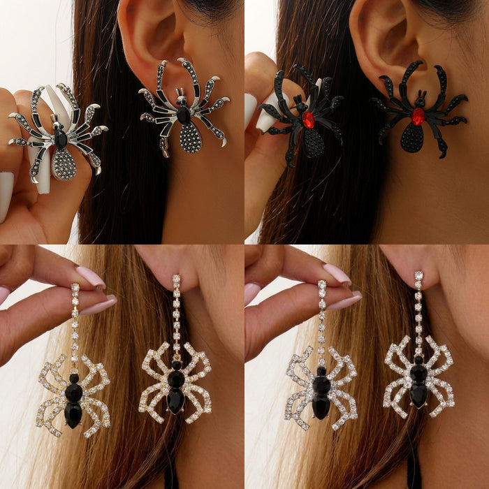 Wholesale Rhinestone Long Earrings Punk Style Jewelry