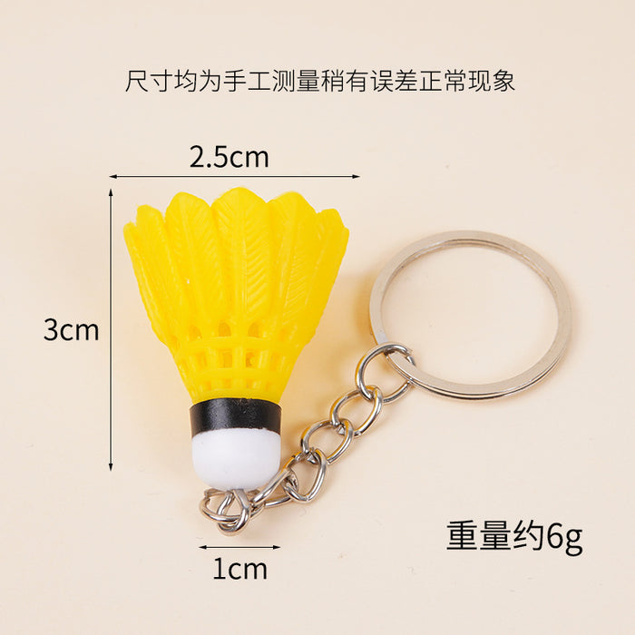 Wholesale Badminton Keychain Pendant PVC Sports DIY Accessory MOQ≥5