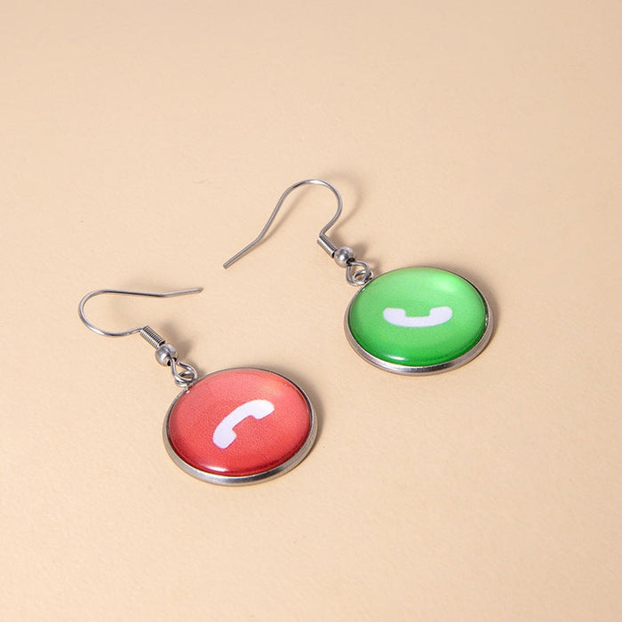 Wholesale Caller Tips Style Round Earrings JDC-NS-FuSu008