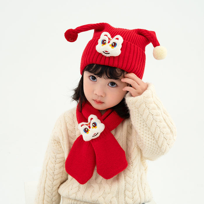 Wholesale Children' s Hat Winter Baby Wool Hat Knitted Christmas Warm